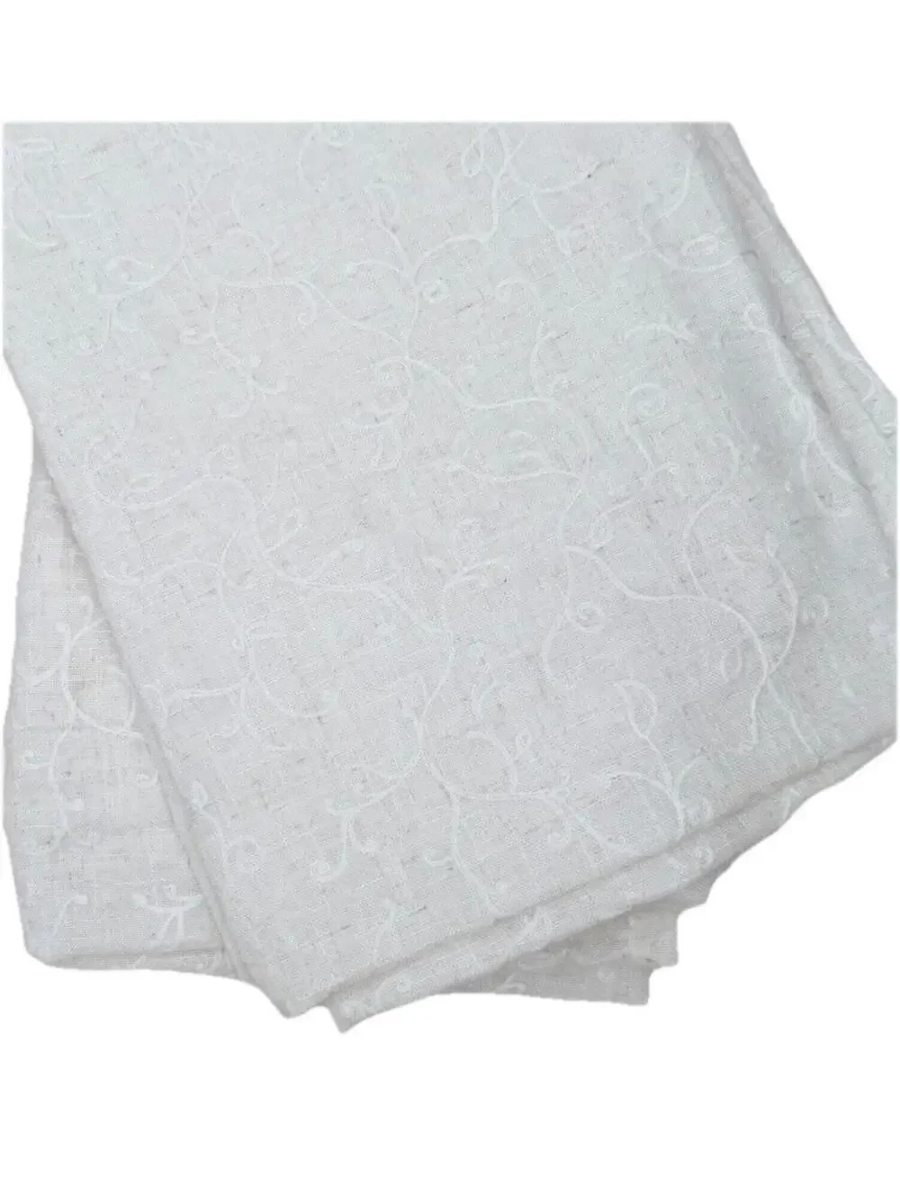 Lauren Ralph Lauren Ivory Fallbrook Embroidered Linen Curtains 4 Panels 54x84